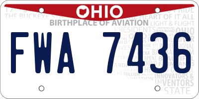 OH license plate FWA7436