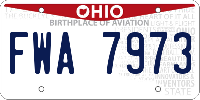 OH license plate FWA7973