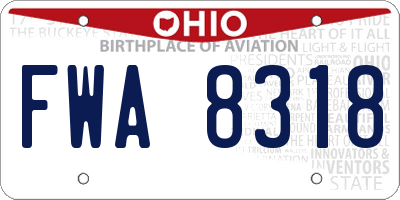 OH license plate FWA8318