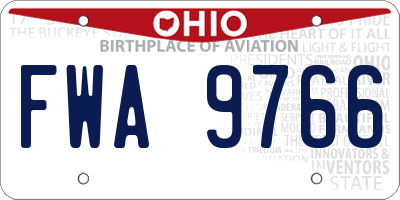 OH license plate FWA9766