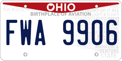 OH license plate FWA9906