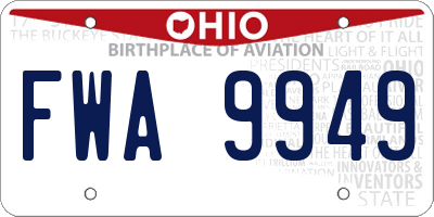 OH license plate FWA9949