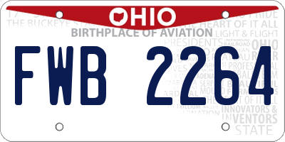 OH license plate FWB2264