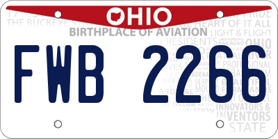 OH license plate FWB2266