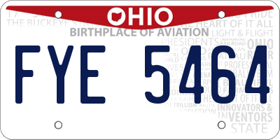OH license plate FYE5464
