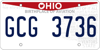 OH license plate GCG3736