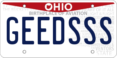 OH license plate GEEDSSS