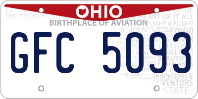 OH license plate GFC5093