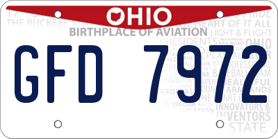 OH license plate GFD7972