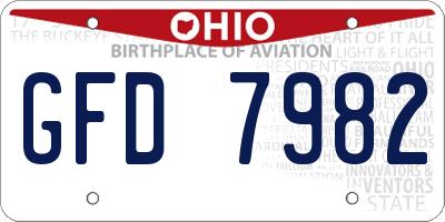 OH license plate GFD7982