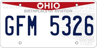 OH license plate GFM5326