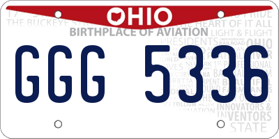 OH license plate GGG5336