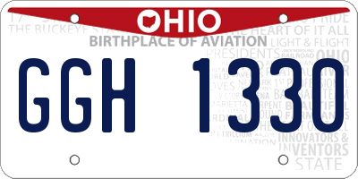 OH license plate GGH1330