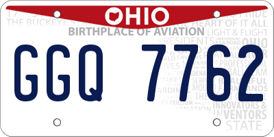 OH license plate GGQ7762