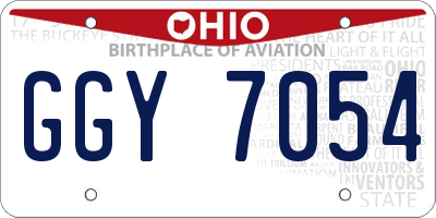 OH license plate GGY7054