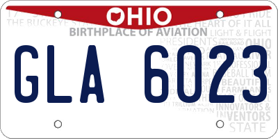 OH license plate GLA6023