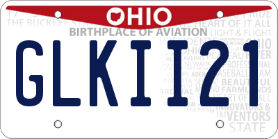 OH license plate GLKII21