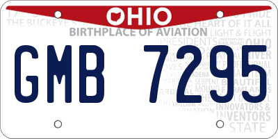OH license plate GMB7295