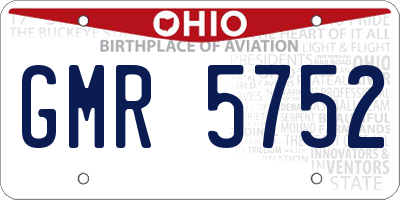 OH license plate GMR5752