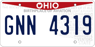 OH license plate GNN4319