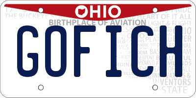 OH license plate GOFICH