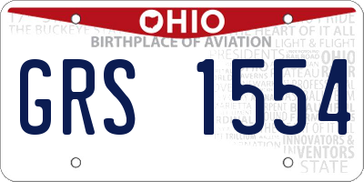 OH license plate GRS1554