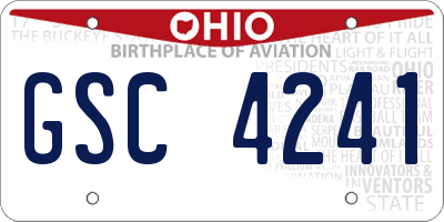 OH license plate GSC4241