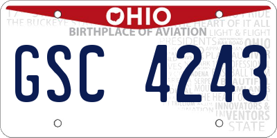 OH license plate GSC4243