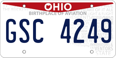 OH license plate GSC4249