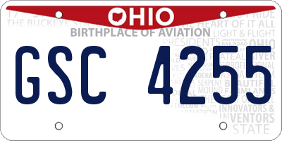 OH license plate GSC4255