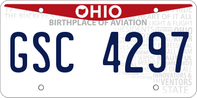 OH license plate GSC4297