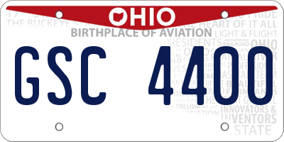 OH license plate GSC4400
