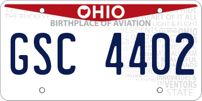 OH license plate GSC4402