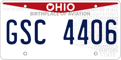 OH license plate GSC4406