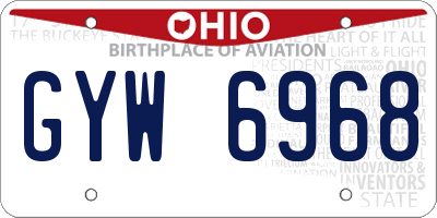 OH license plate GYW6968