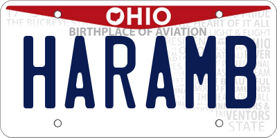 OH license plate HARAMB