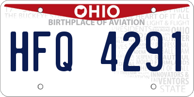 OH license plate HFQ4291
