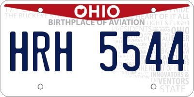 OH license plate HRH5544