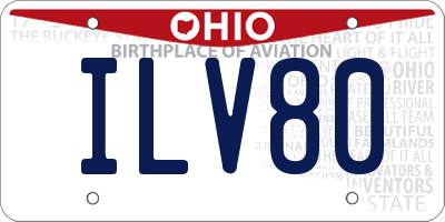 OH license plate ILV80