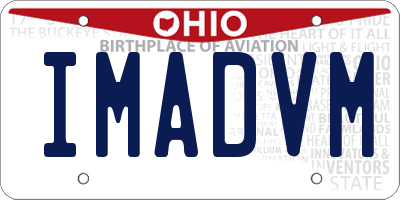OH license plate IMADVM