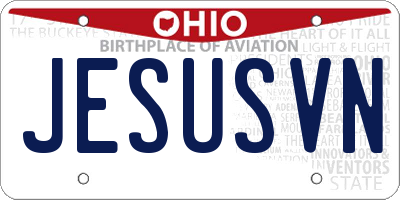 OH license plate JESUSVN