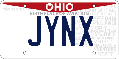 OH license plate JYNX