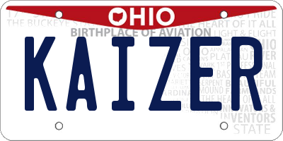 OH license plate KAIZER