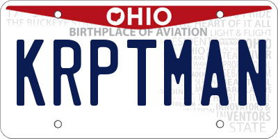 OH license plate KRPTMAN