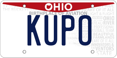 OH license plate KUPO