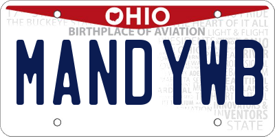 OH license plate MANDYWB