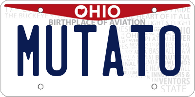 OH license plate MUTATO