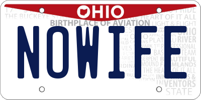 OH license plate NOWIFE