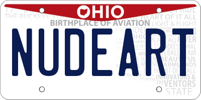 OH license plate NUDEART