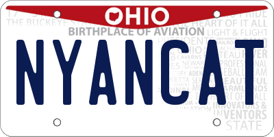 OH license plate NYANCAT